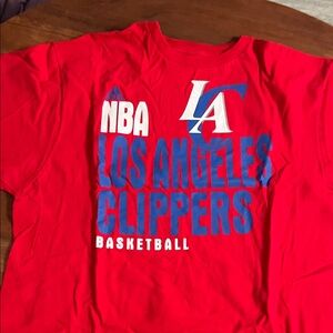 adidas Red Los Angeles Clippers Basketball Tee